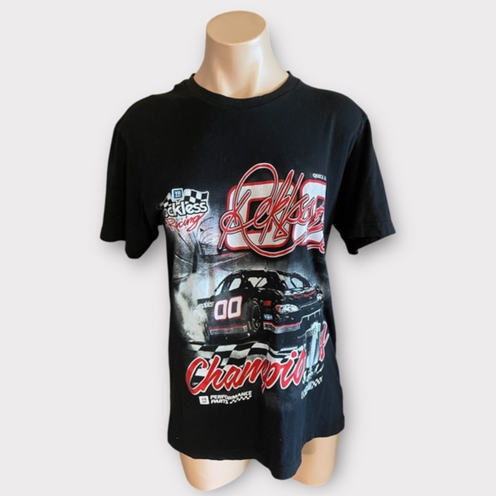 Young & Reckless Men’s Medium Racing Champion Black T-Shirt